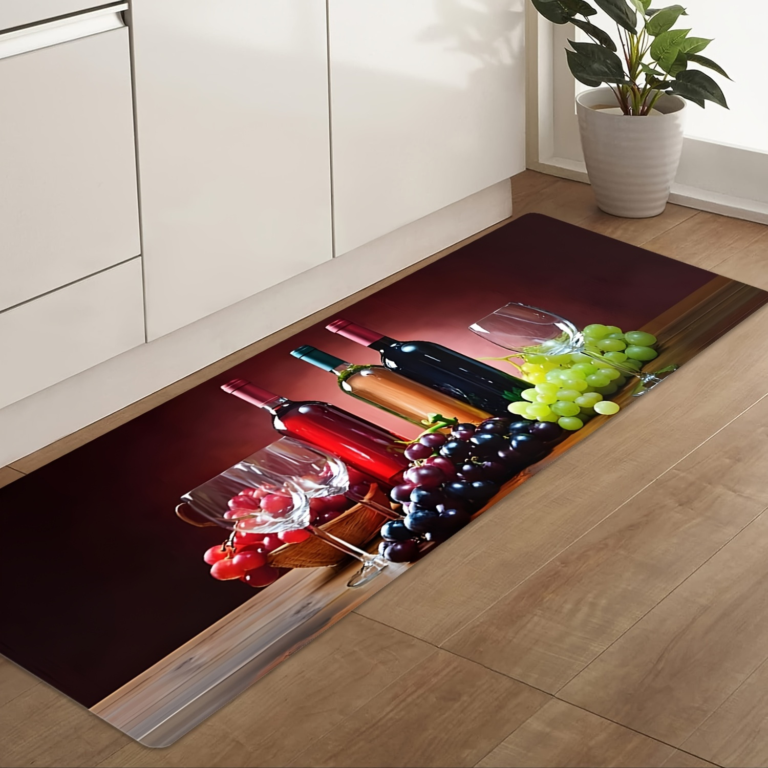 Commercial Printing Supplies Usa - Wine Grape Print Long Runner Rug