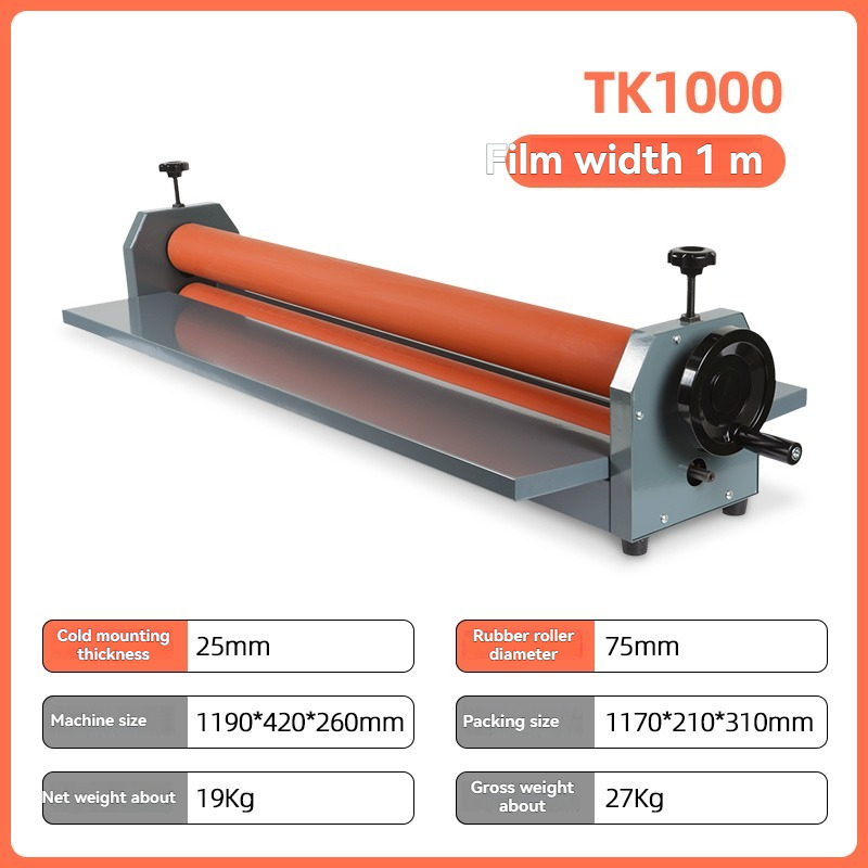 Laminator Cold Roll - TK1000 Laminator Manual Cold Laminating Machine